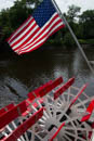 On the St Croix river at Taylors Falls. Paddle steamers were favoured for river travel because of their shallow draft.