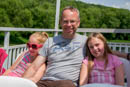 With Jo and Louise on the paddle steamer during their first visit.