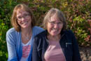 Linda and Margaret at the North Shore of Lake Superior on Thomsonite Beach.